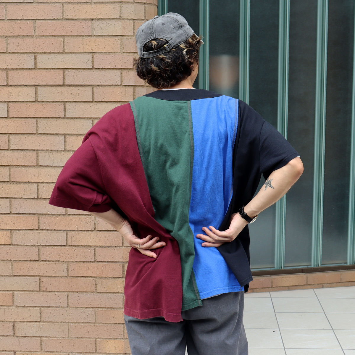 Rebuild by Needles : 4 Cut Wide Baseball Tee - College #1