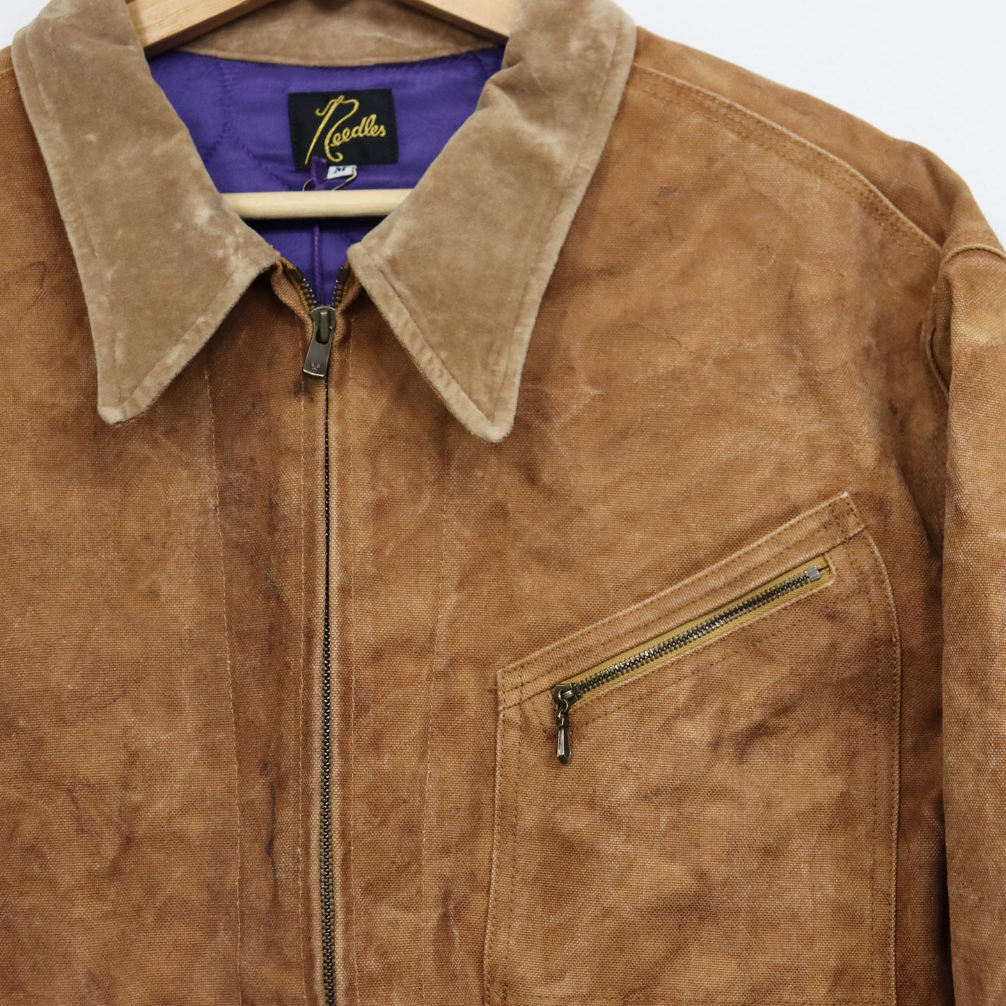 Needles : Short Coverall-10oz Denim / Python Jacquard