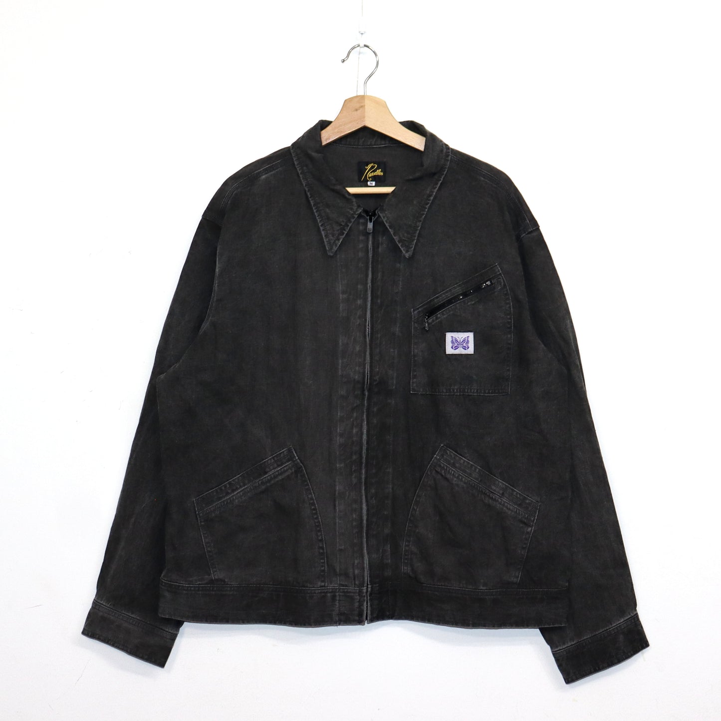 Needles：Zipped Work Jacket - C/L Canvas / Sumi Dye