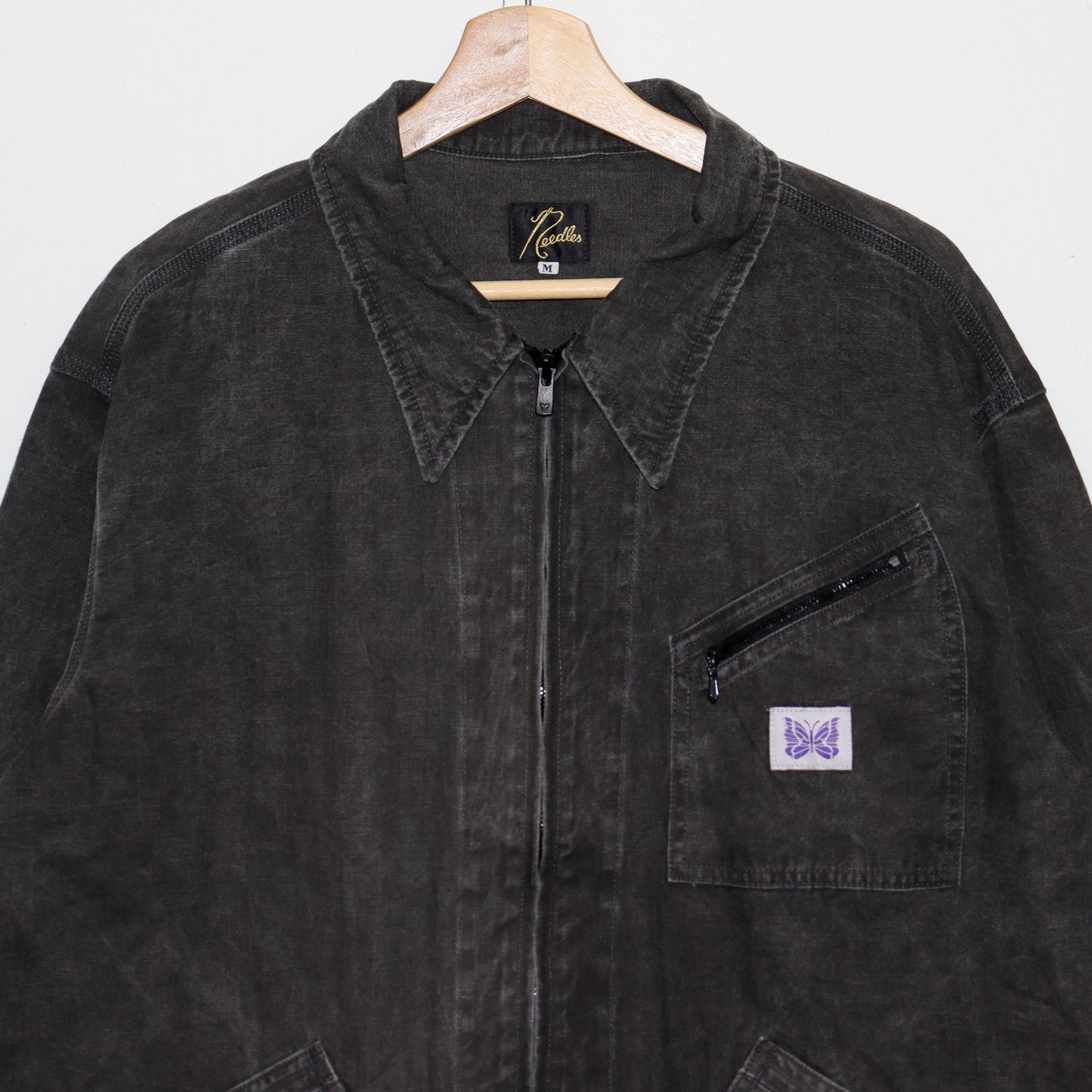 Needles：Zipped Work Jacket - C/L Canvas / Sumi Dye