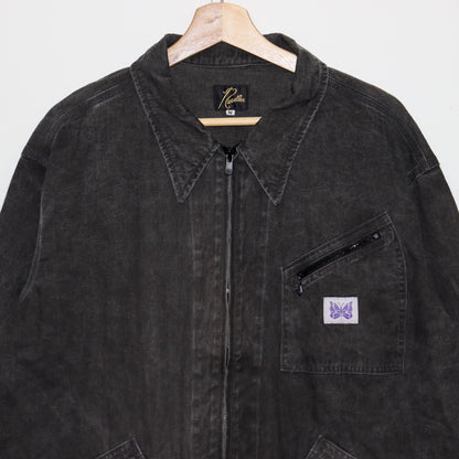 Needles：Zipped Work Jacket - C/L Canvas / Sumi Dye