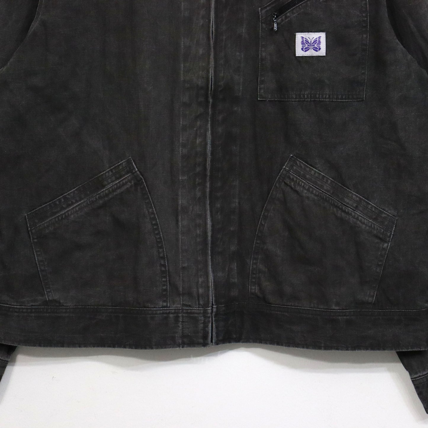 Needles：Zipped Work Jacket - C/L Canvas / Sumi Dye