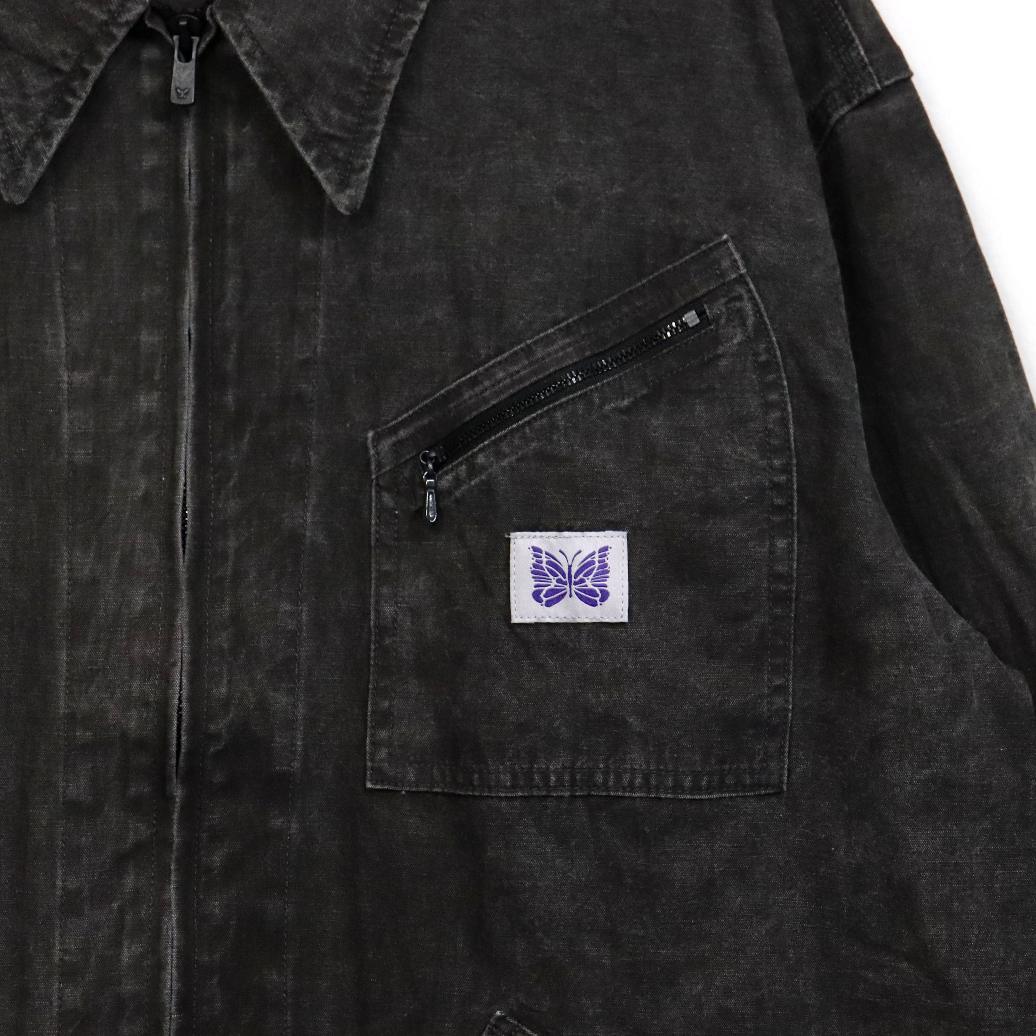 Needles: Zipped Work Jacket - C/L Canvas / Sumi Dye – TAMANIWA