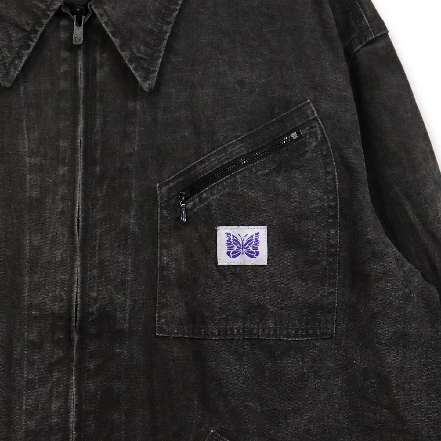 Needles：Zipped Work Jacket - C/L Canvas / Sumi Dye