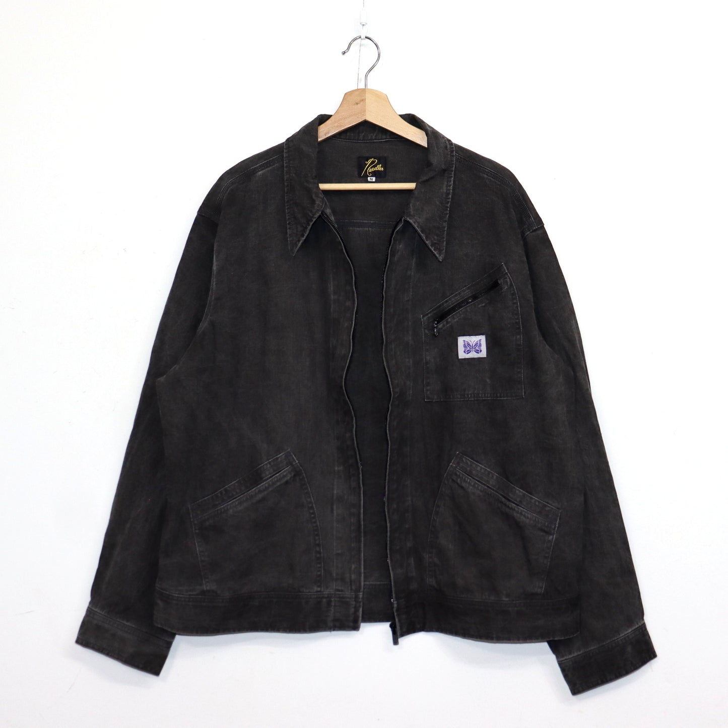 Needles：Zipped Work Jacket - C/L Canvas / Sumi Dye