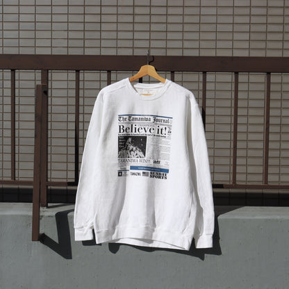 TAMANIWA×SUNDAY SPORTS: [10/13 (Mon)20:00PM Release] TS-6 NEWS PAPER LONG TEE