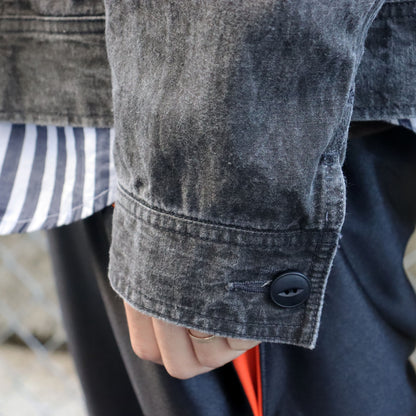 Needles：Zipped Work Jacket - C/L Canvas / Sumi Dye