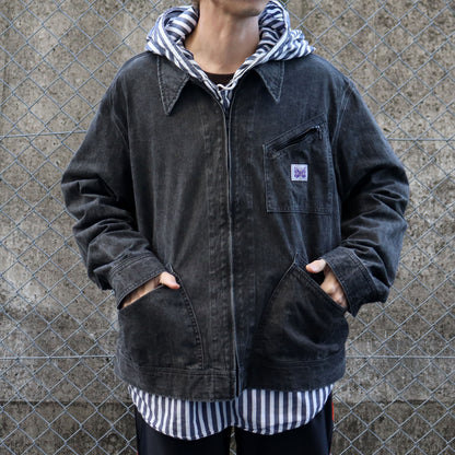 Needles：Zipped Work Jacket - C/L Canvas / Sumi Dye