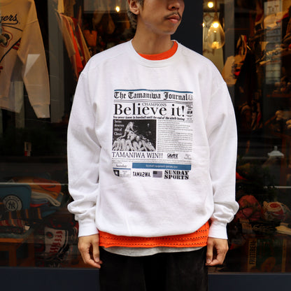 TAMANIWA×SUNDAY SPORTS : TS-6 NEWS PAPER LONG TEE