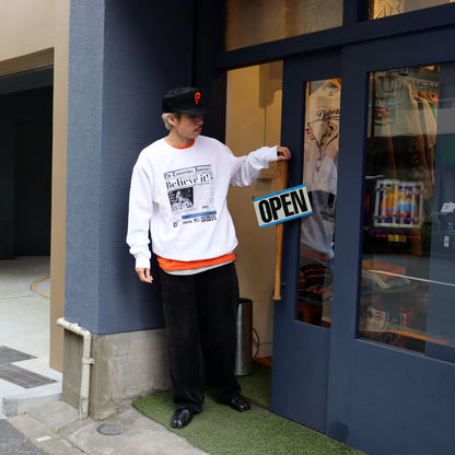 TAMANIWA×SUNDAY SPORTS : TS-6 NEWS PAPER LONG TEE