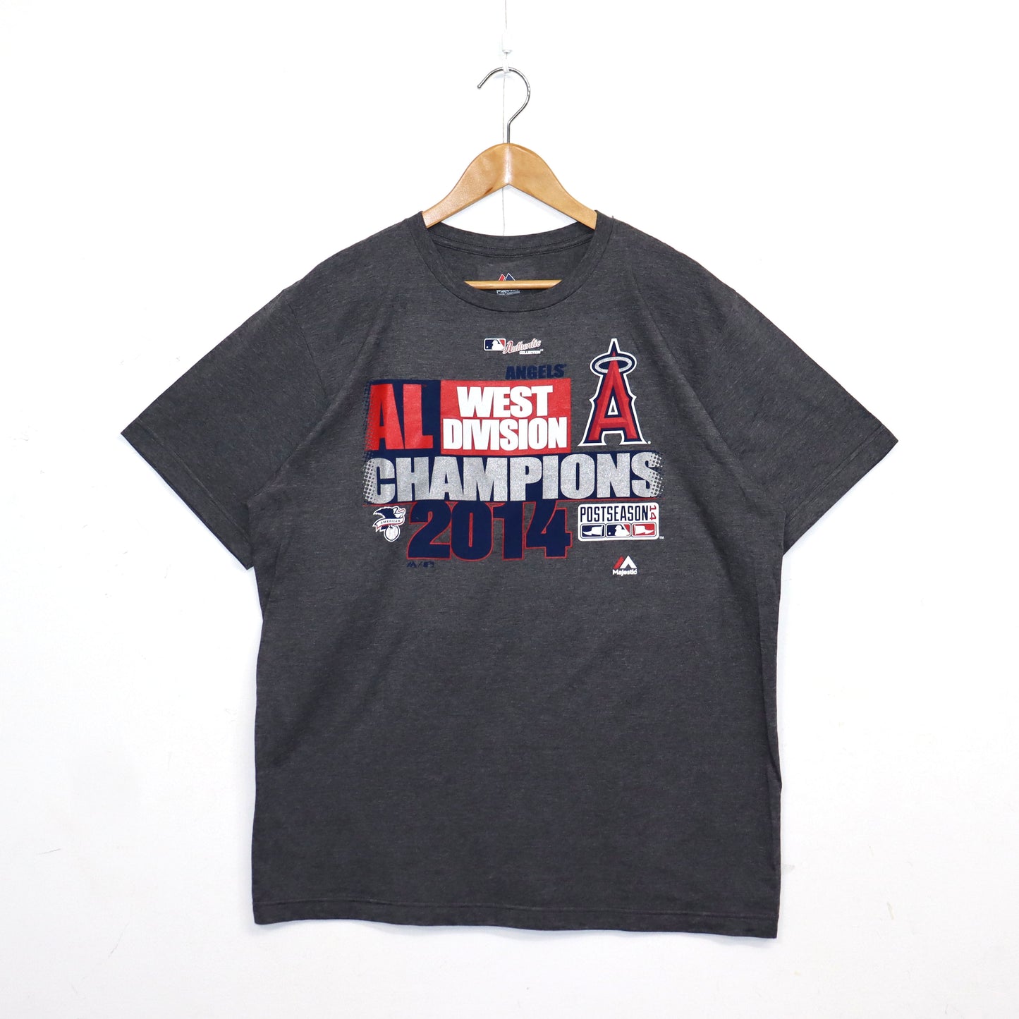 used : (Majestic) LA Angels 2014 West Division Champs S/S Tee