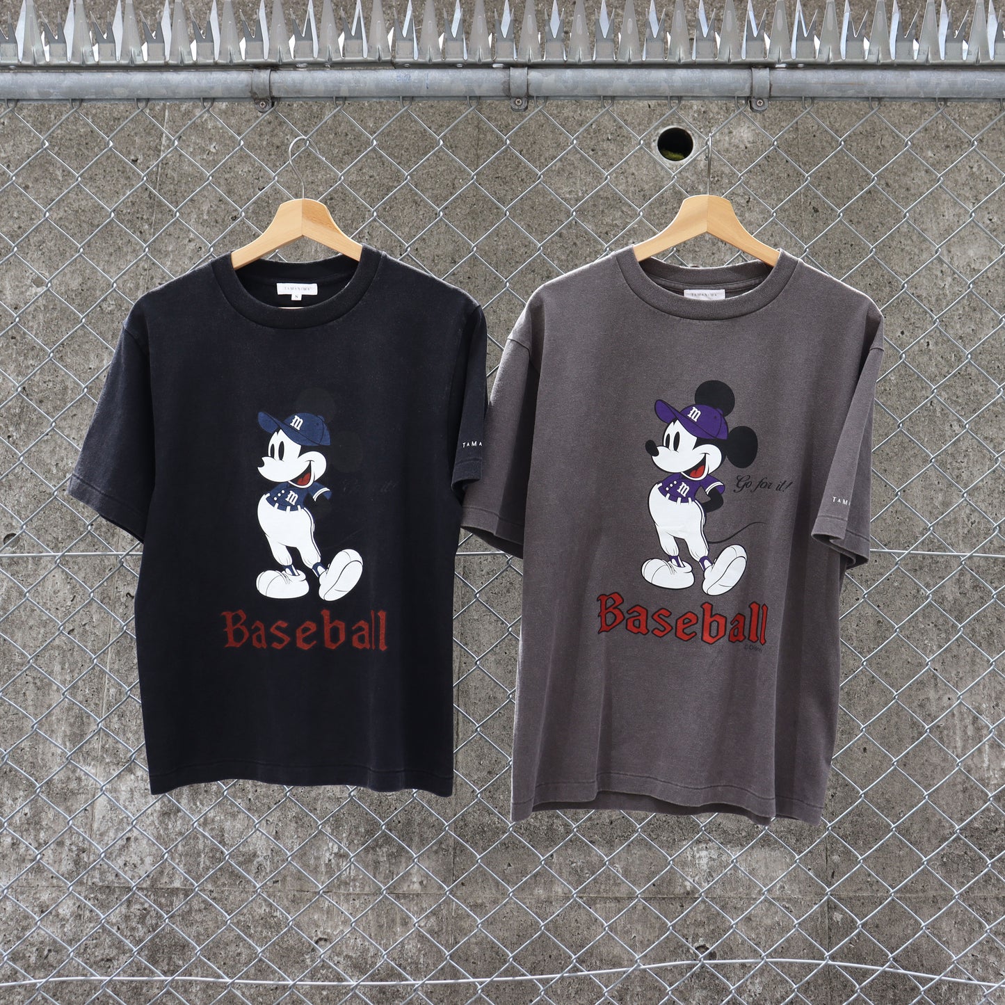 TAMANIWA×Disney : B MICKEY S/S Tee [GREY×PURPLE]