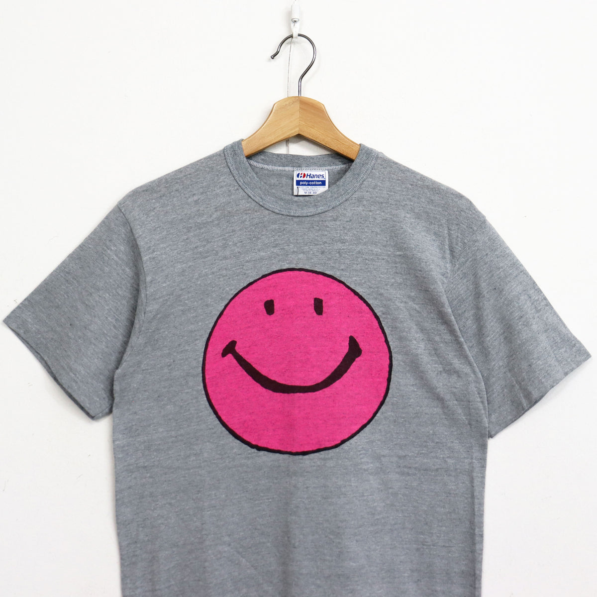 Copycat : Smile S/S Tee- Grey×Pink