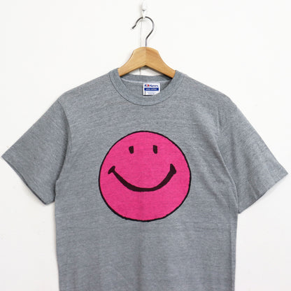 Copycat : Smile S/S Tee- Grey×Pink