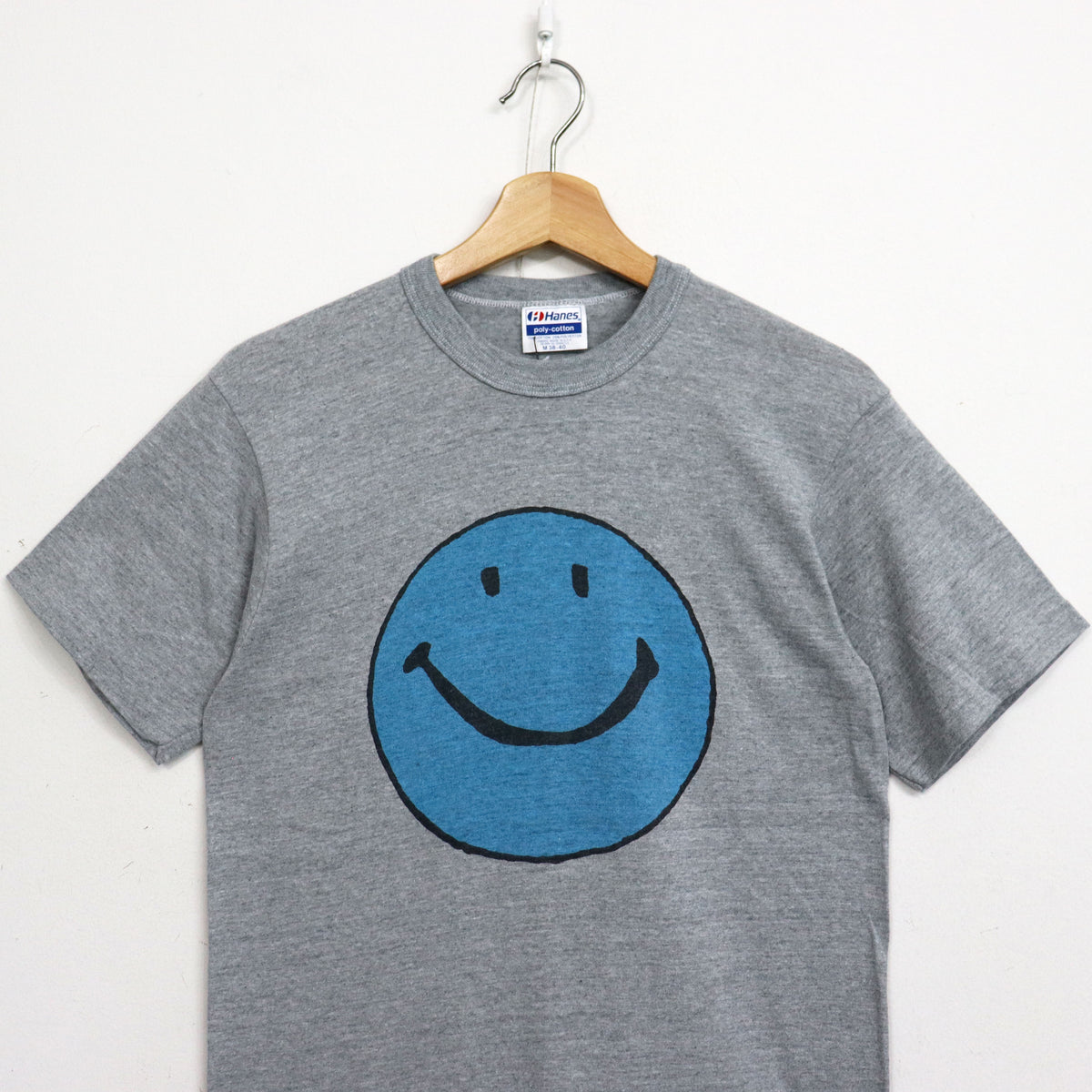 Copycat : Smile S/S Tee- Grey×Blue
