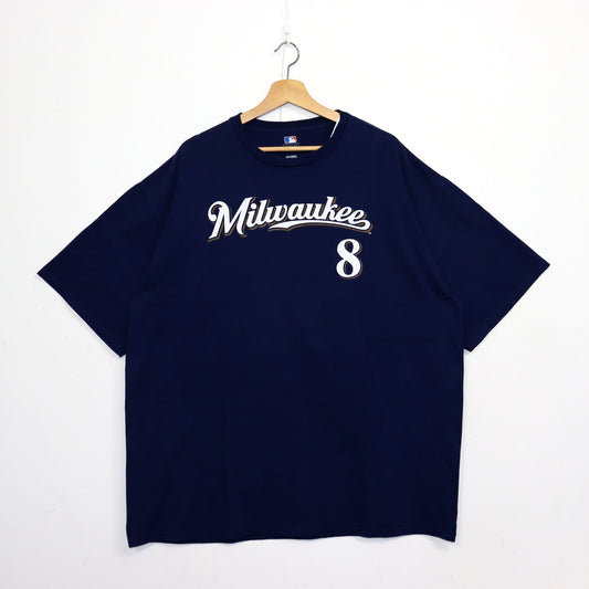 used : MIL Brewers Logo S/S Tee - #8 BRAUN