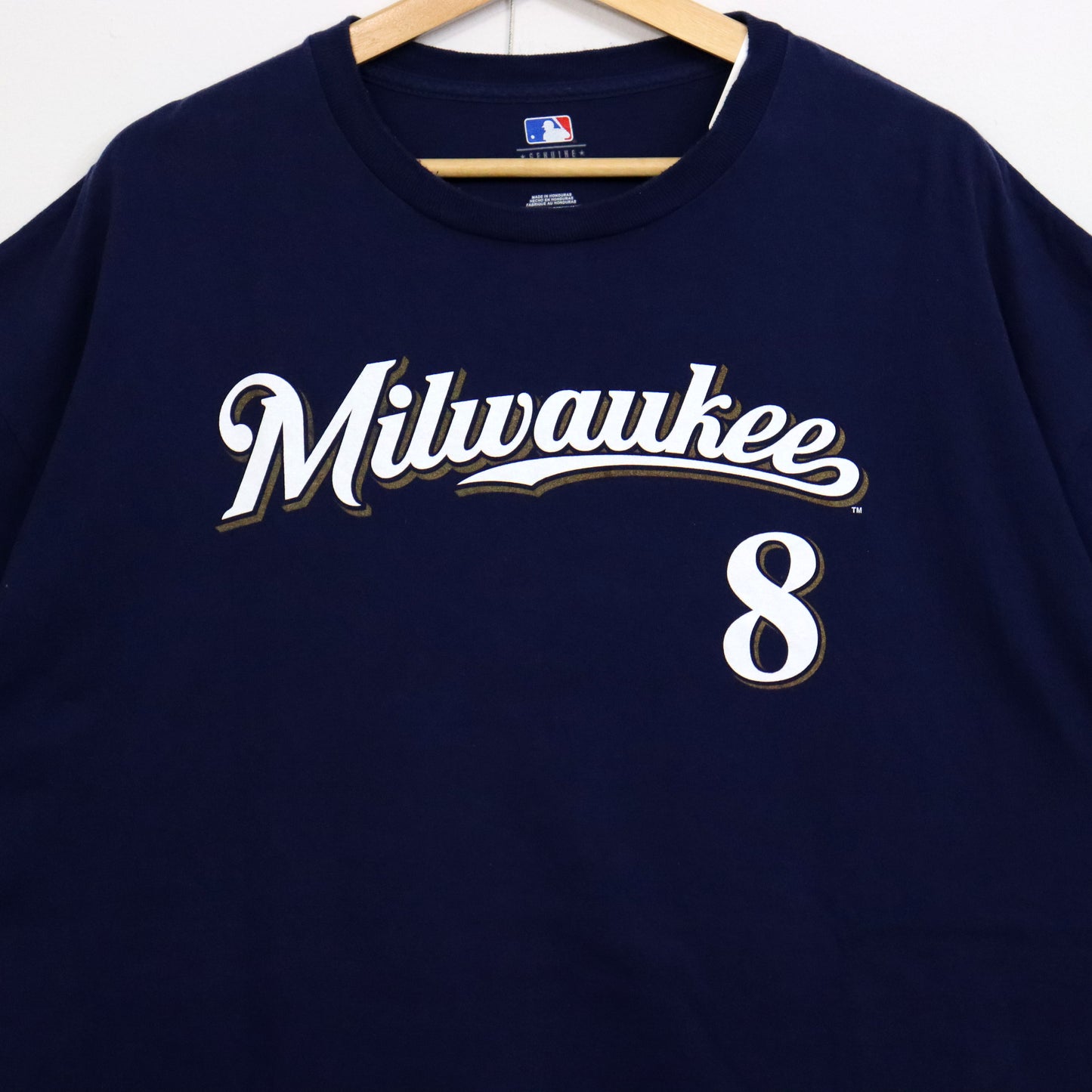 used : MIL Brewers Logo S/S Tee - #8 BRAUN