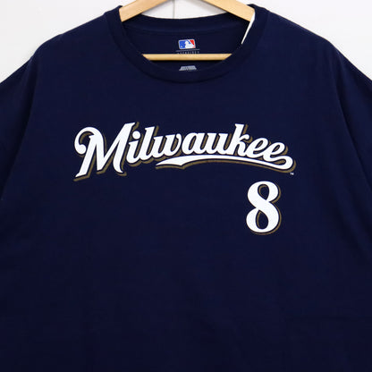 used : MIL Brewers Logo S/S Tee - #8 BRAUN