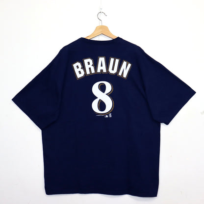 used : MIL Brewers Logo S/S Tee - #8 BRAUN