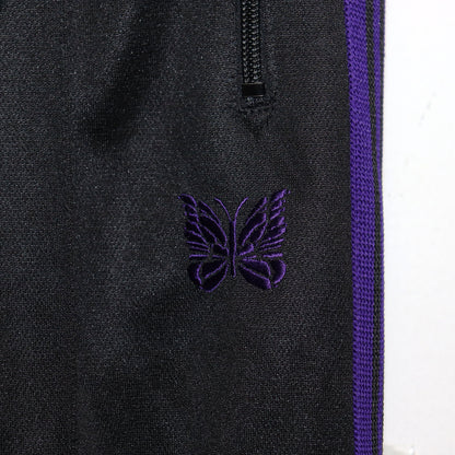Needles : Track Pant - Poly Smooth 【BLACK×PURPLE】