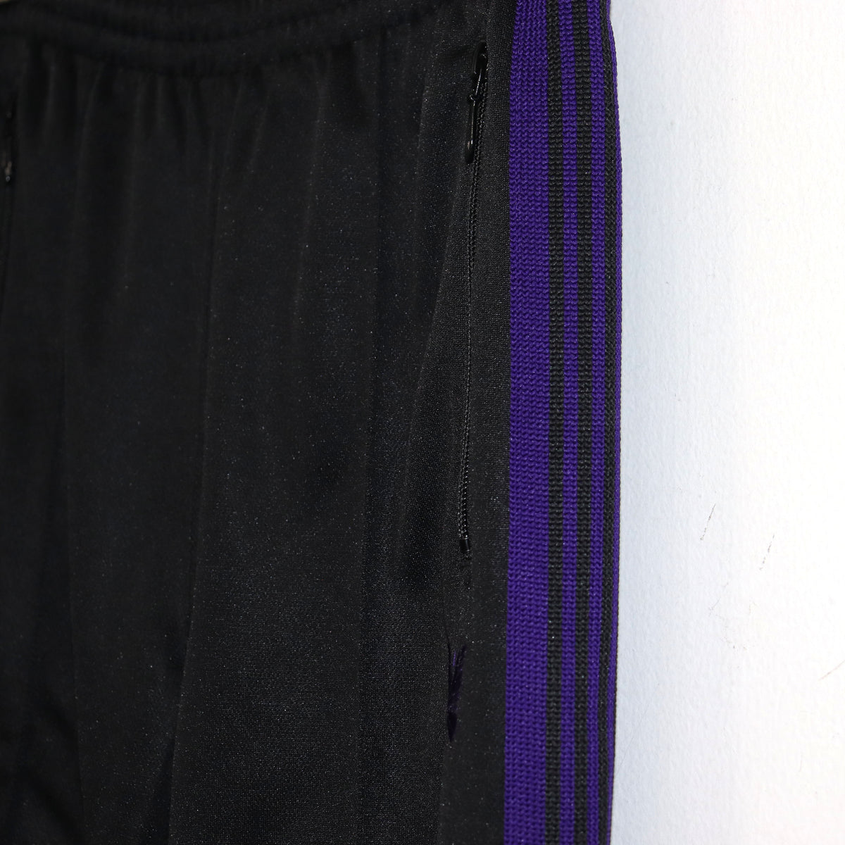Needles : Track Pant - Poly Smooth 【BLACK×PURPLE】
