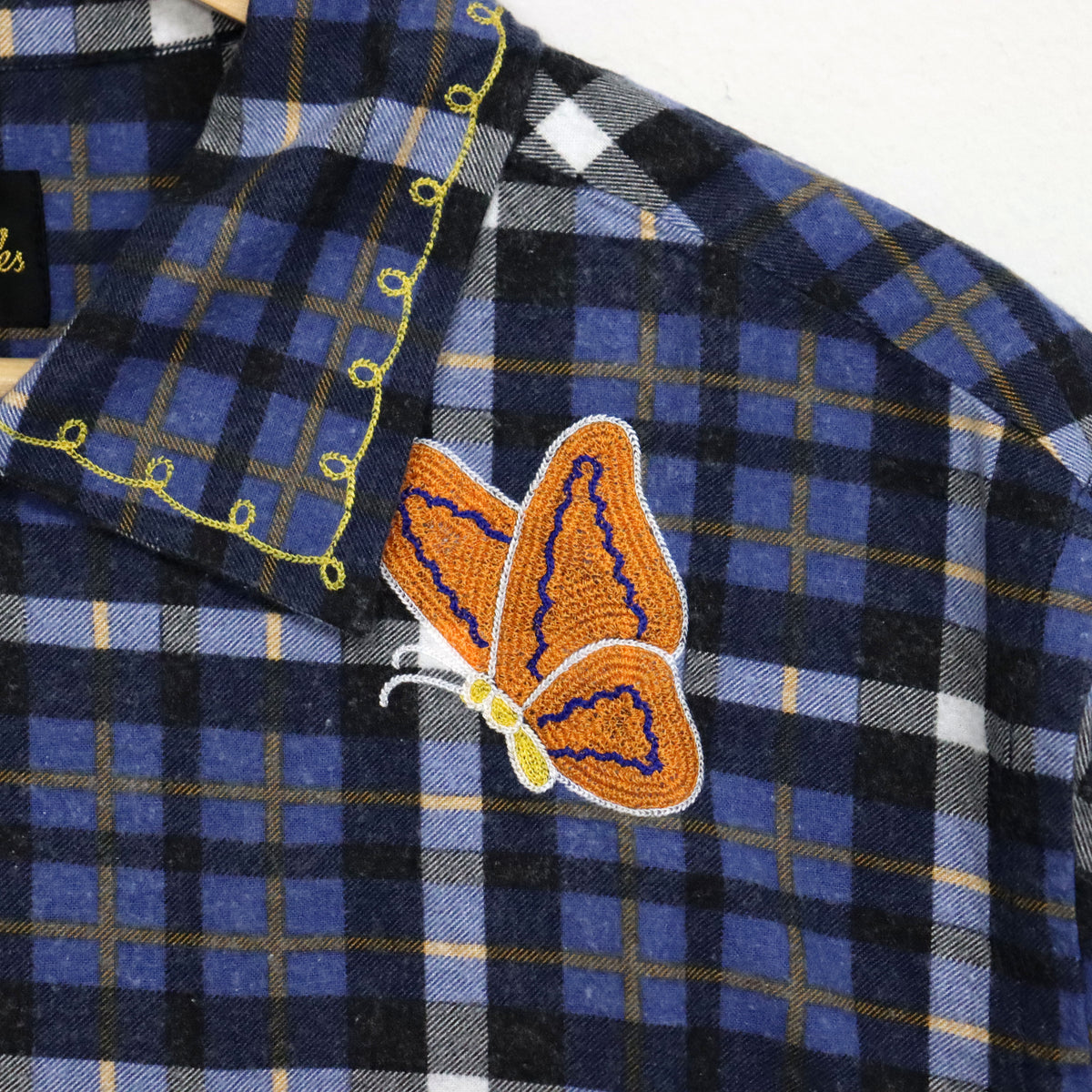 Needles : One-Up Shirt - Printed Flannel / Plaid 【BLUE×NAVY】