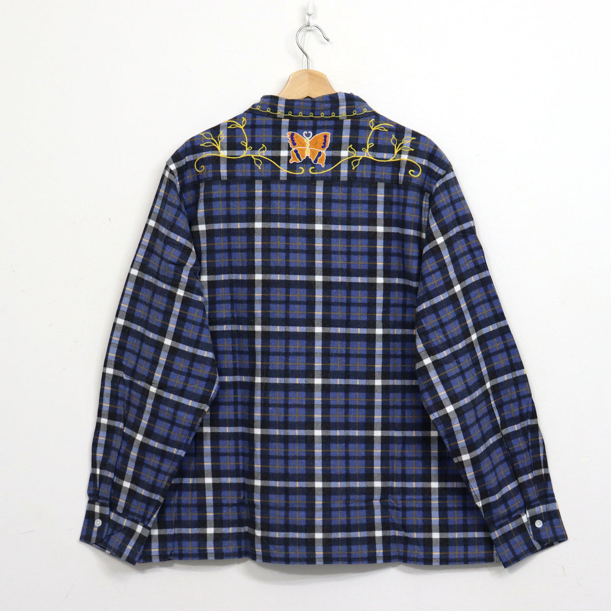 Needles : One-Up Shirt - Printed Flannel / Plaid 【BLUE×NAVY】