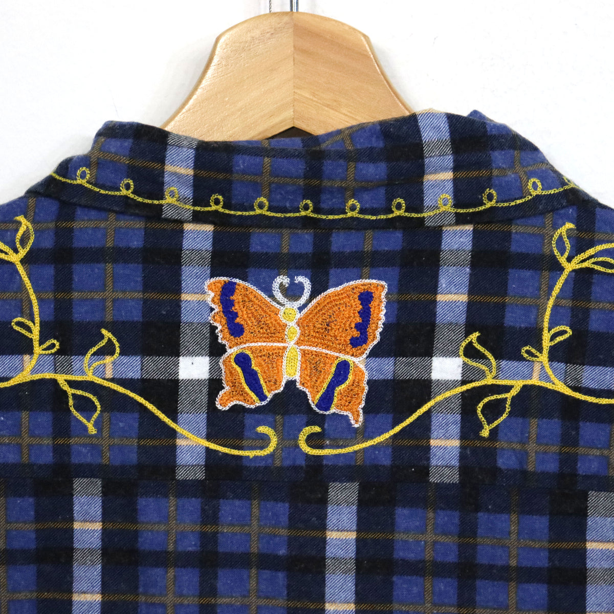 Needles : One-Up Shirt - Printed Flannel / Plaid 【BLUE×NAVY】