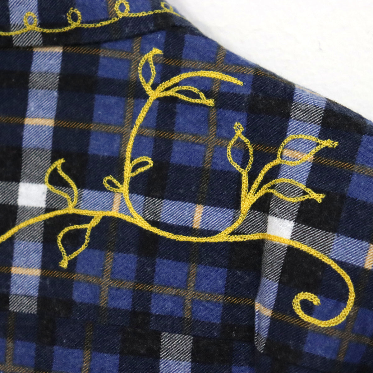 Needles : One-Up Shirt - Printed Flannel / Plaid 【BLUE×NAVY】