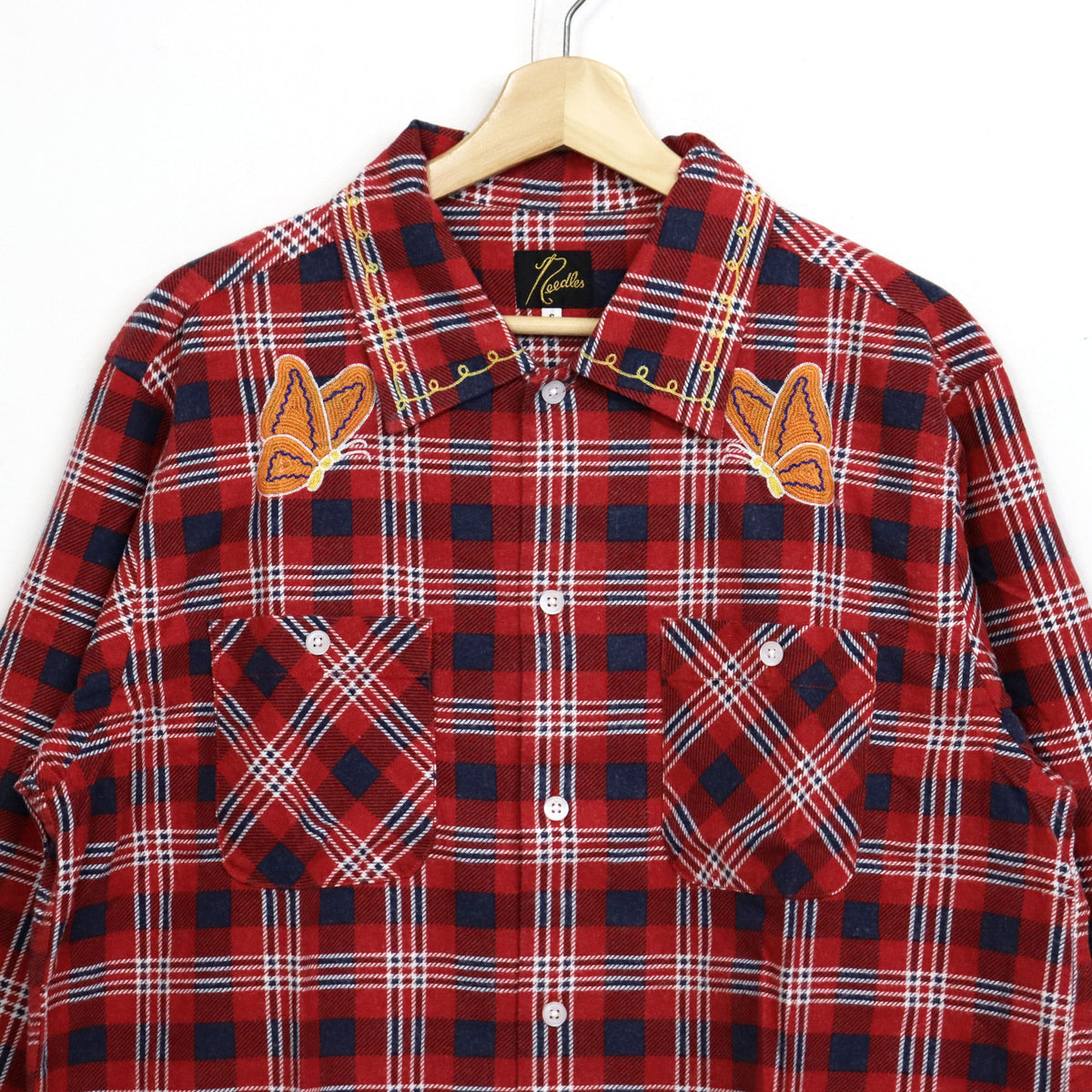 Needles : One-Up Shirt - Printed Flannel / Plaid 【RED×NAVY】