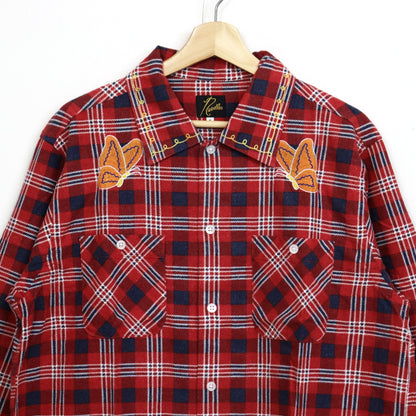 Needles : One-Up Shirt - Printed Flannel / Plaid 【RED×NAVY】