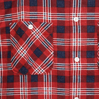 Needles : One-Up Shirt - Printed Flannel / Plaid 【RED×NAVY】