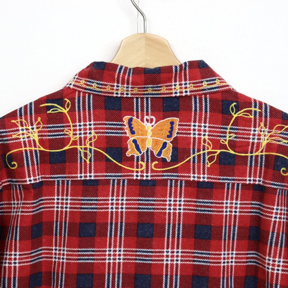 Needles : One-Up Shirt - Printed Flannel / Plaid 【RED×NAVY】