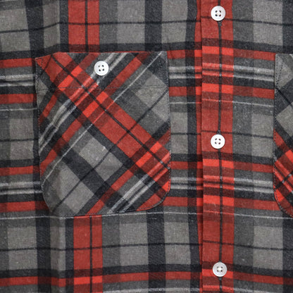 Needles : One-Up Shirt - Printed Flannel / Plaid 【RED×GREY】