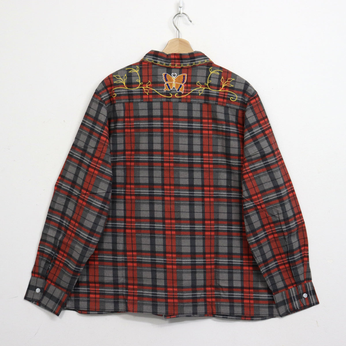 Needles : One-Up Shirt - Printed Flannel / Plaid 【RED×GREY】