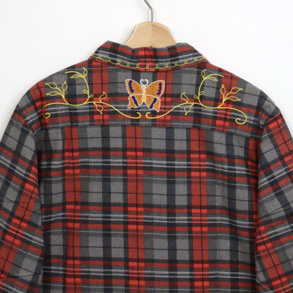 Needles : One-Up Shirt - Printed Flannel / Plaid 【RED×GREY】