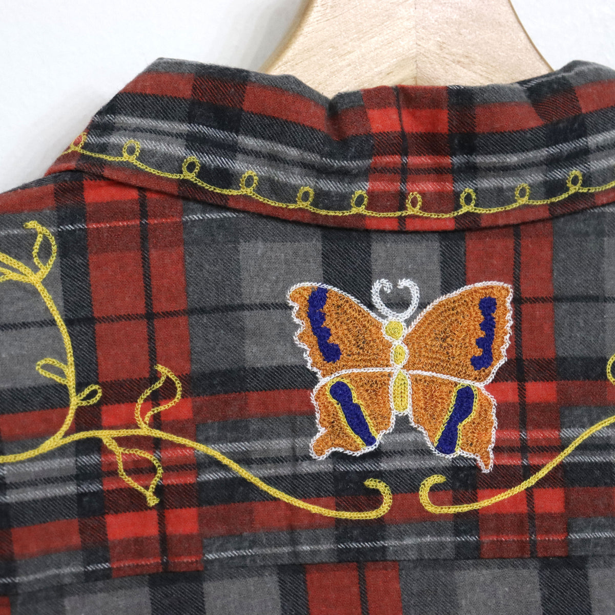 Needles : One-Up Shirt - Printed Flannel / Plaid 【RED×GREY】