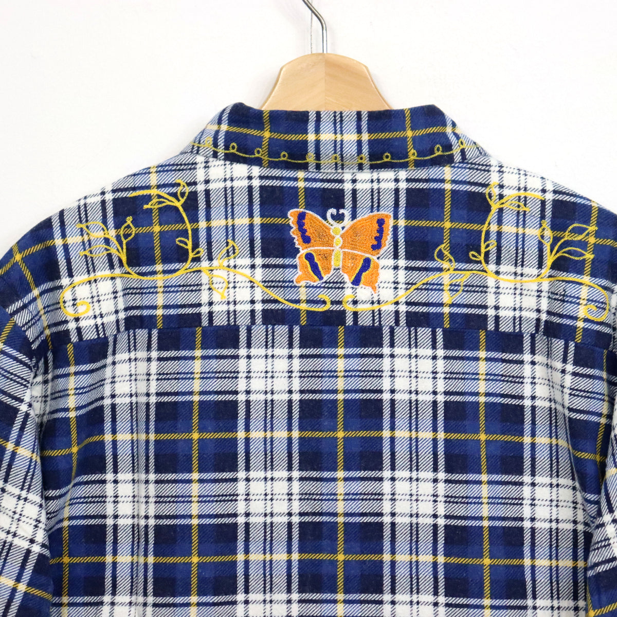 Needles : One-Up Shirt - Printed Flannel / Plaid 【BLUE×WHITE】