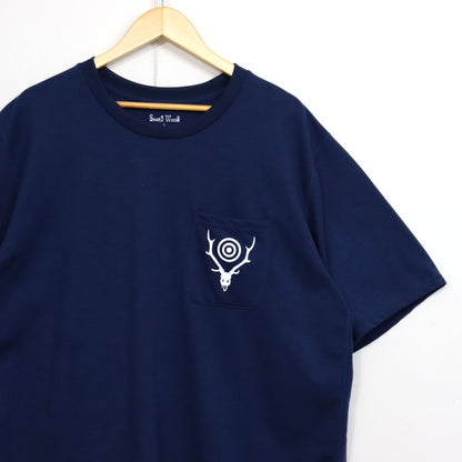 South2 West8 : S/S Round Pocket Tee - Circle Horn
