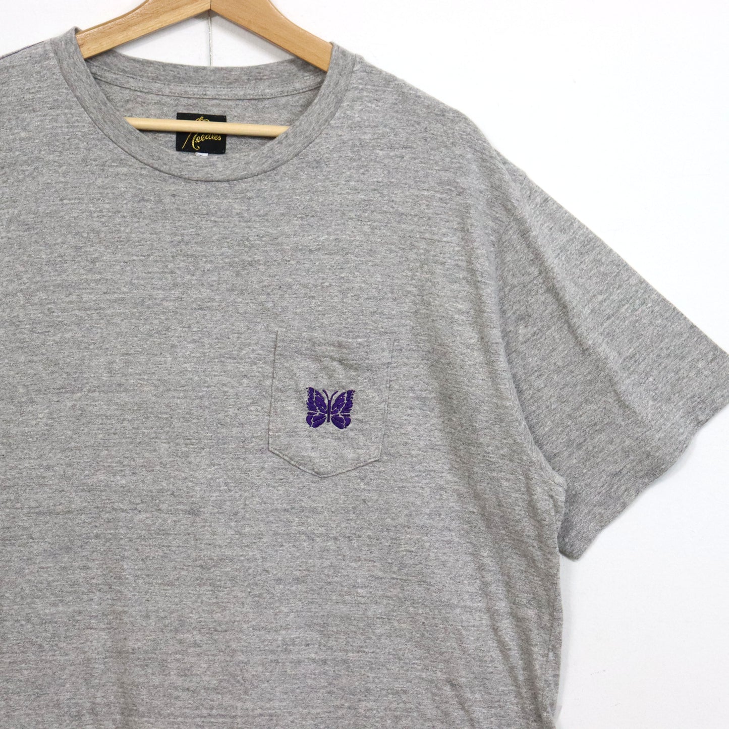 Needles : S/S Pocket Tee - Cotton Jersey - GREY
