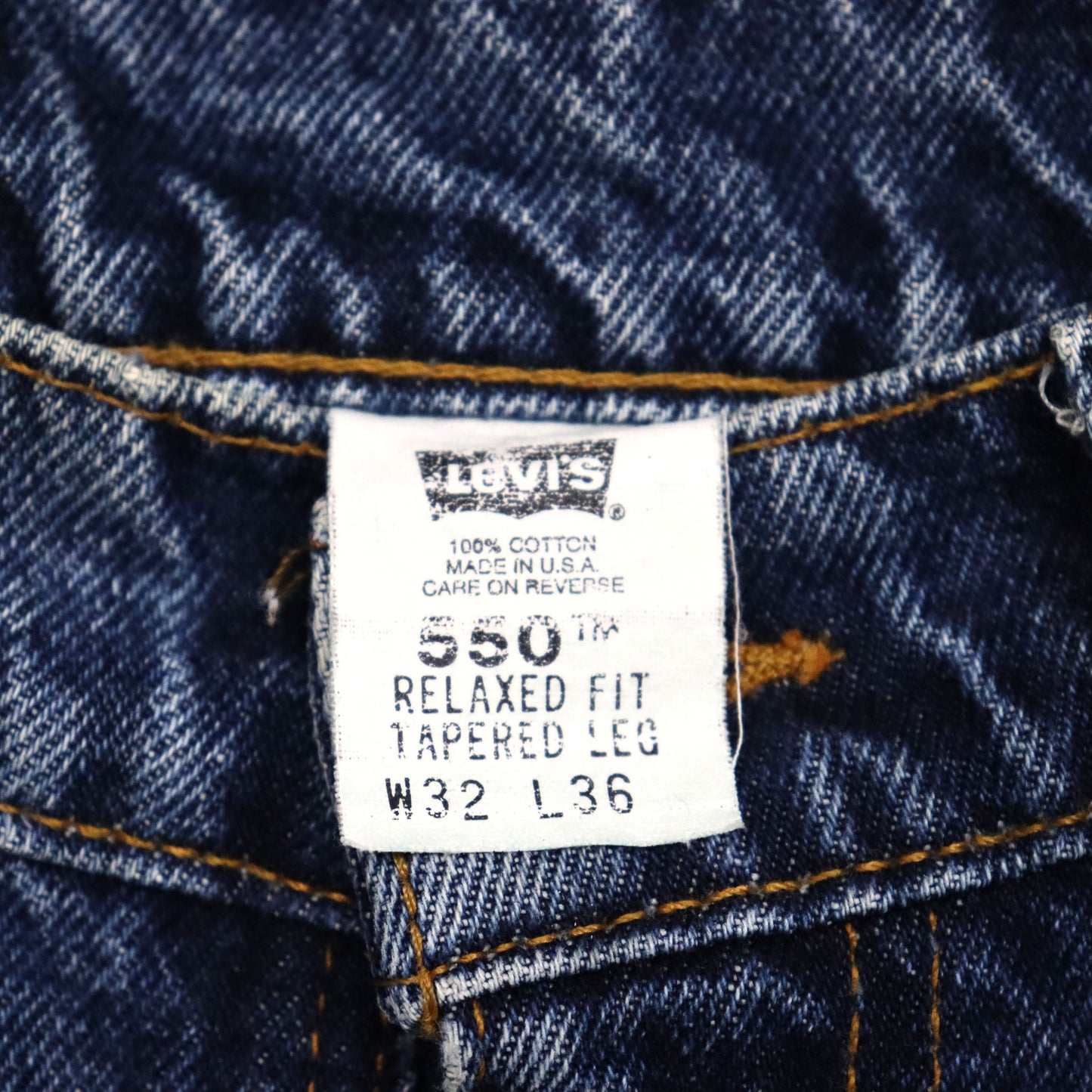 used : (Levi's) 550 Blue Denim Jeans / W32L36