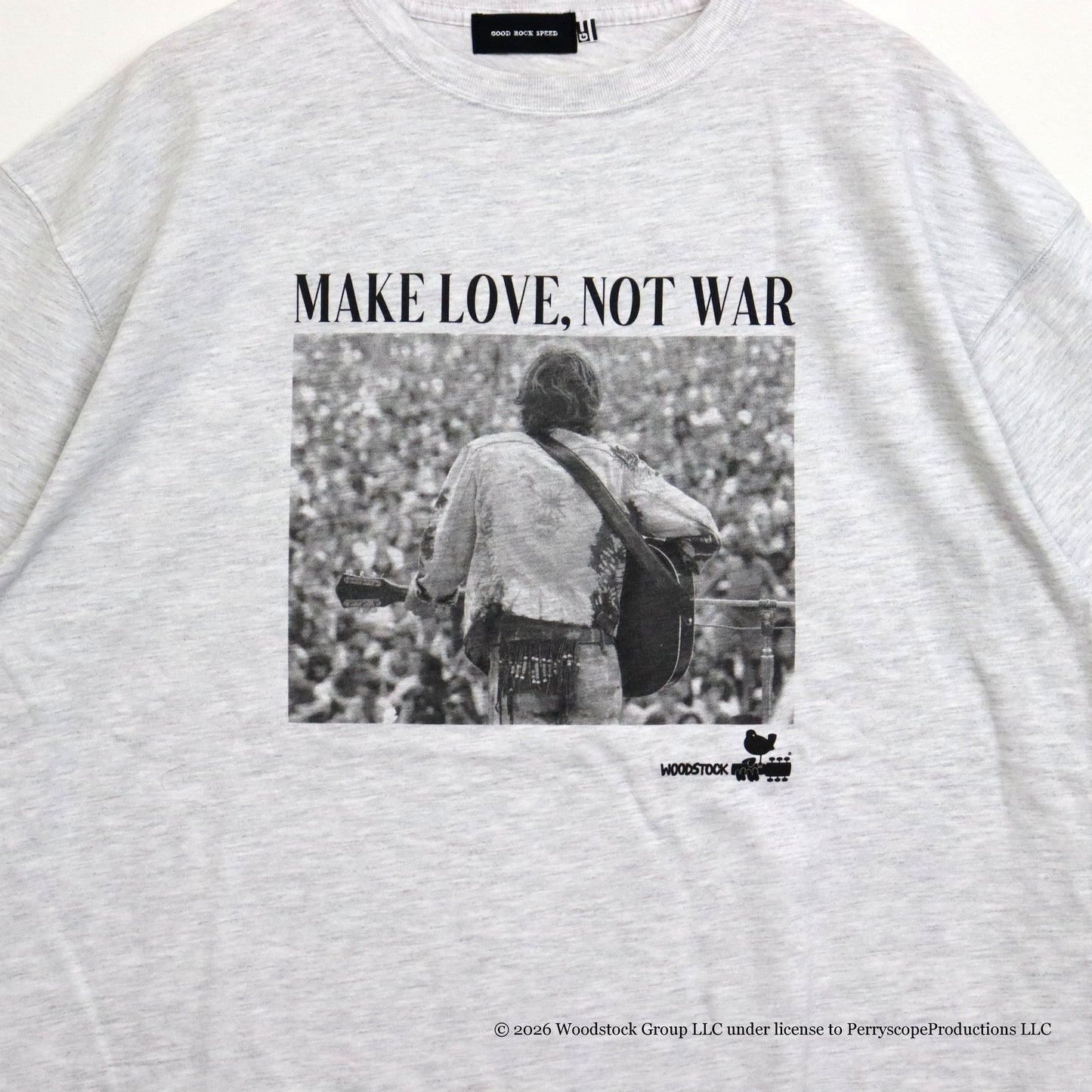GOOD ROCK SPEED: WOODSTOCK | MAKE LOVE, NOT WAR S/S TEE