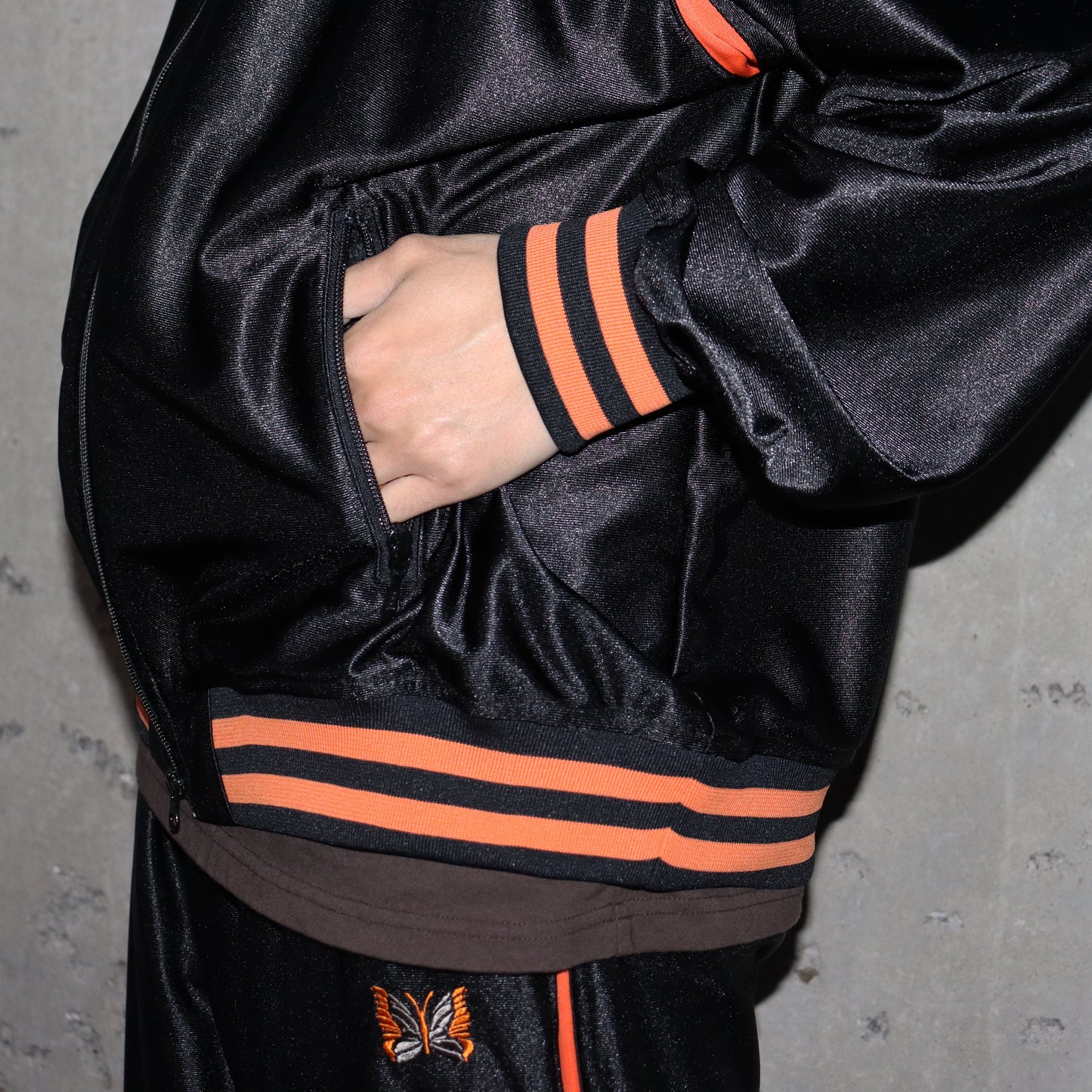 Needles：Track Jacket - Tricot Sateen - BLACK