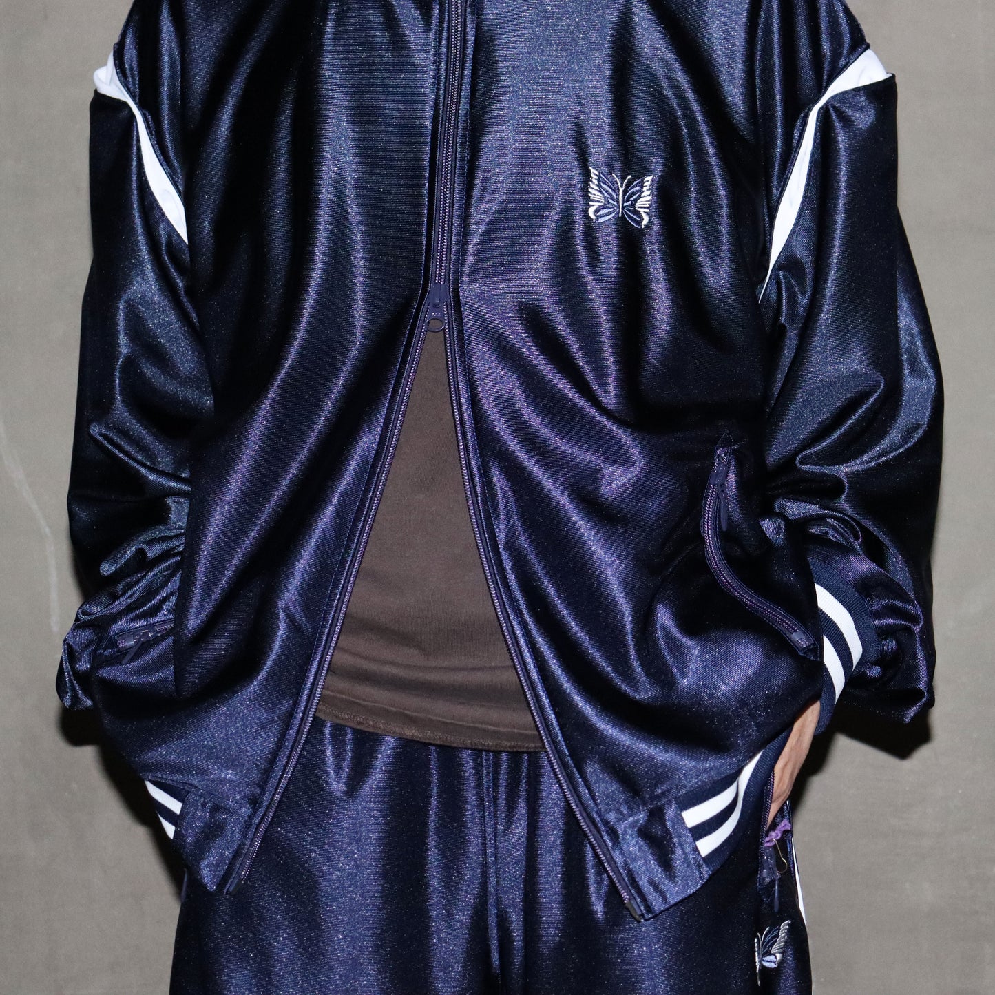 Needles：Track Jacket - Tricot Sateen - NAVY