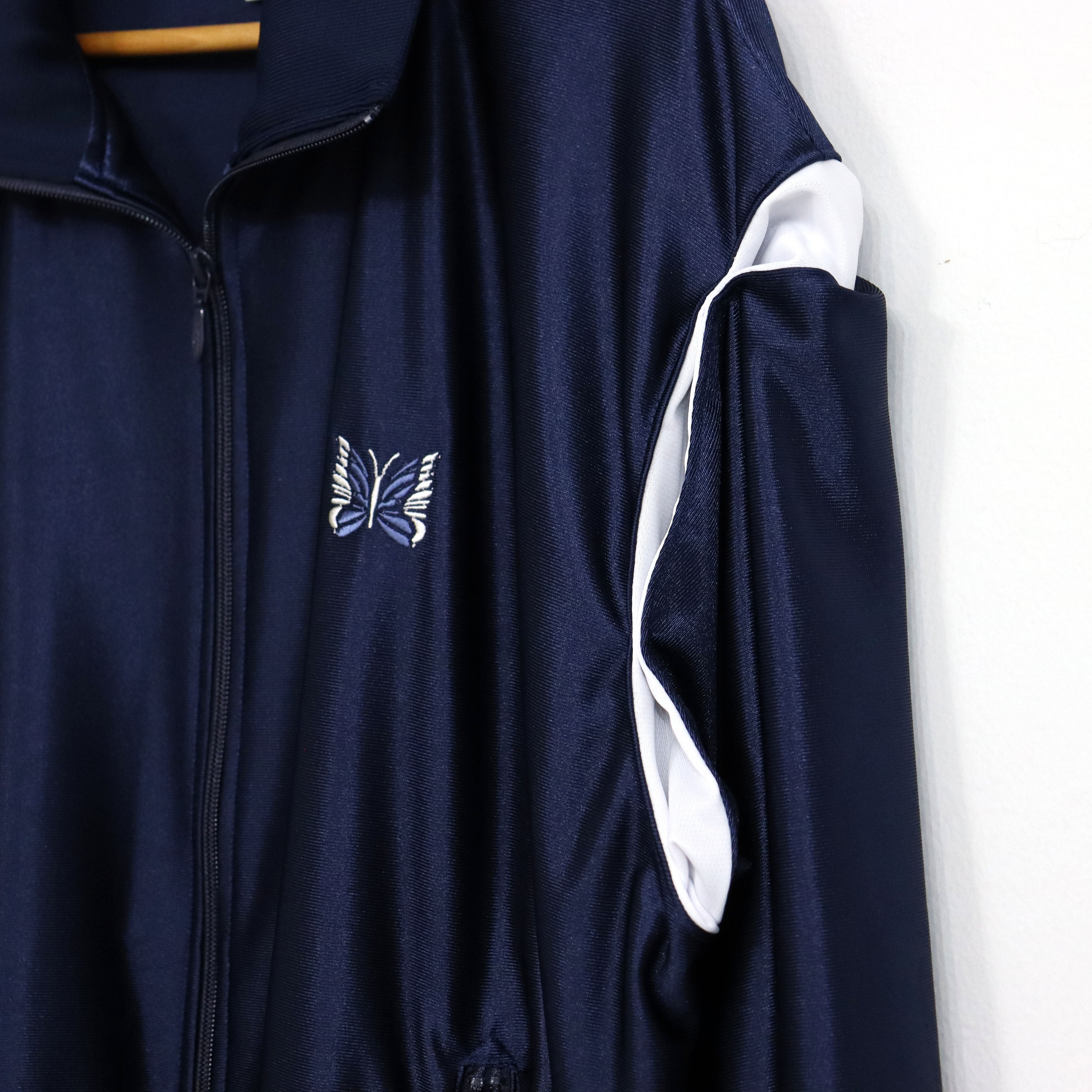 Needles ネイビー ジップアップジャケット XL Needles: Track Jacket - Tricot Sateen - NAVY – TAMANIWA