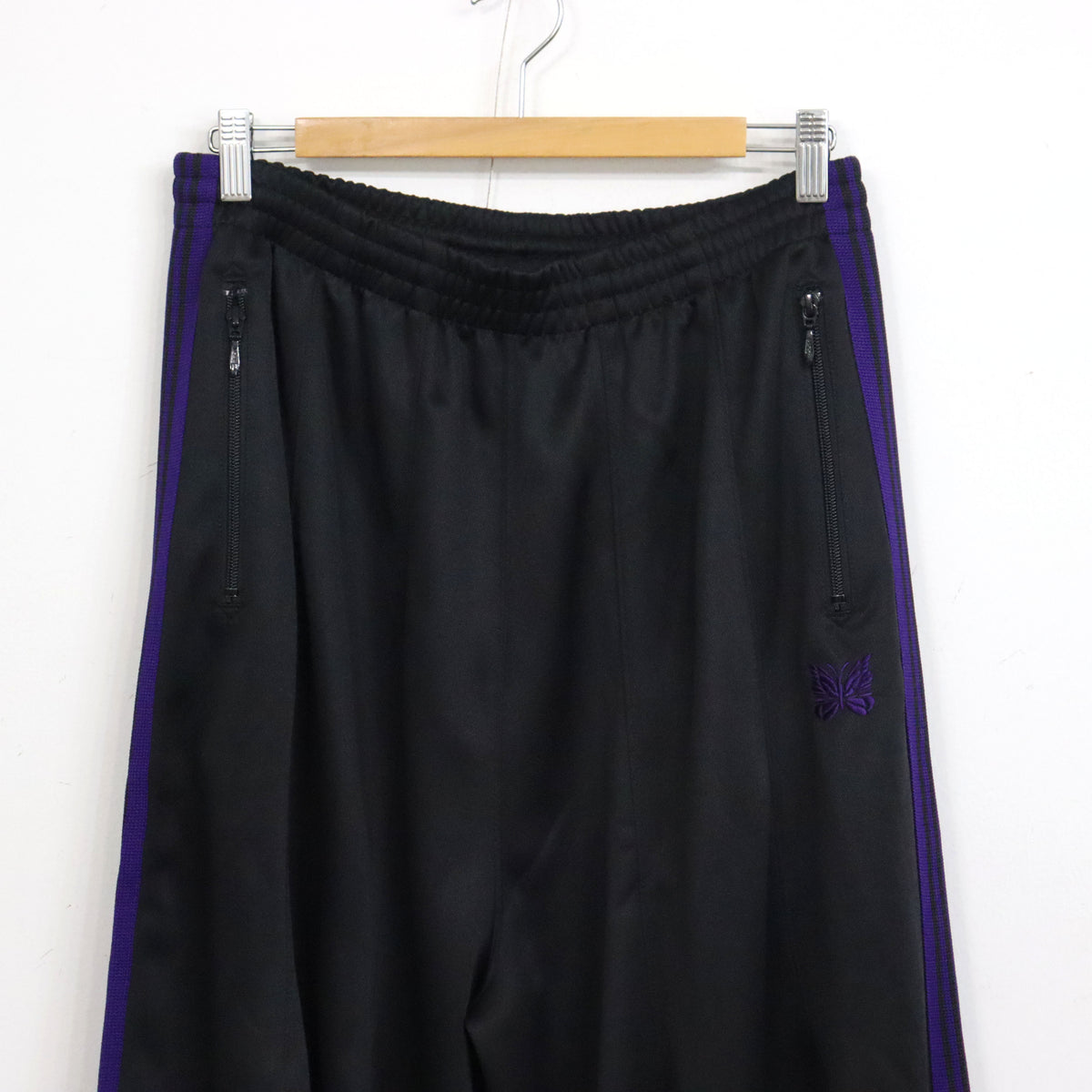 Needles : H.D. Track Pant - Poly Smooth 【BLACK×PURPLE】