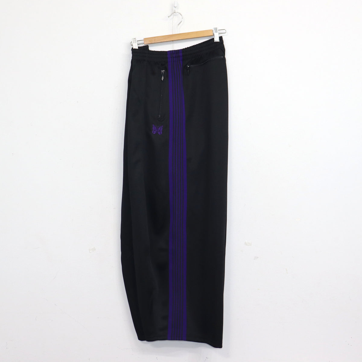 Needles : H.D. Track Pant - Poly Smooth 【BLACK×PURPLE】