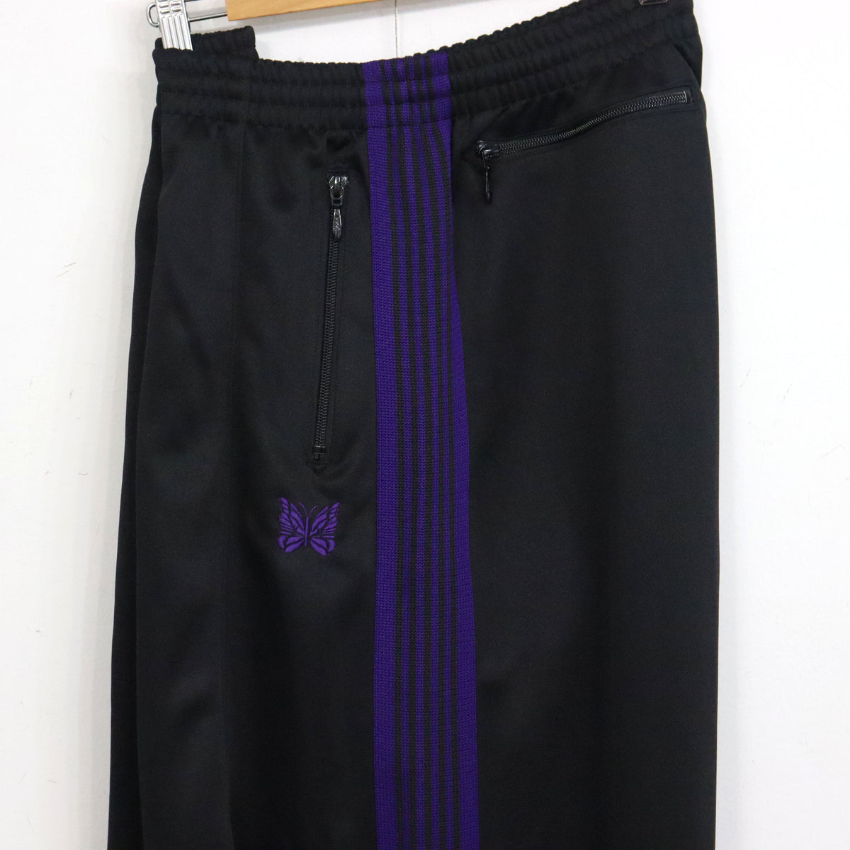 Needles : H.D. Track Pant - Poly Smooth 【BLACK×PURPLE】