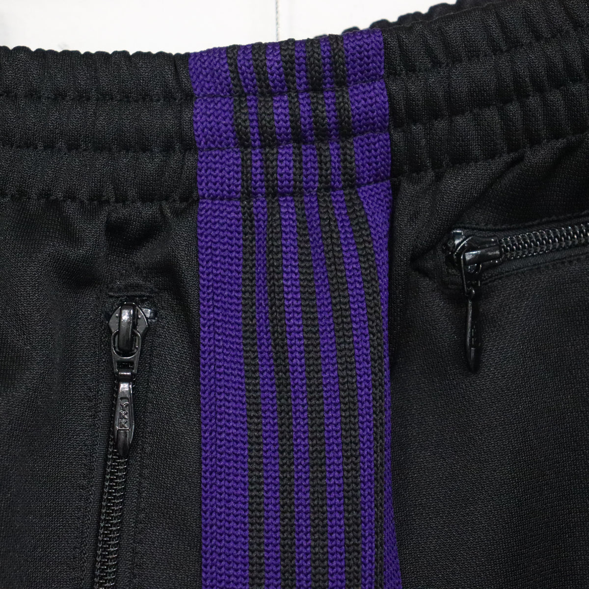 Needles : H.D. Track Pant - Poly Smooth 【BLACK×PURPLE】