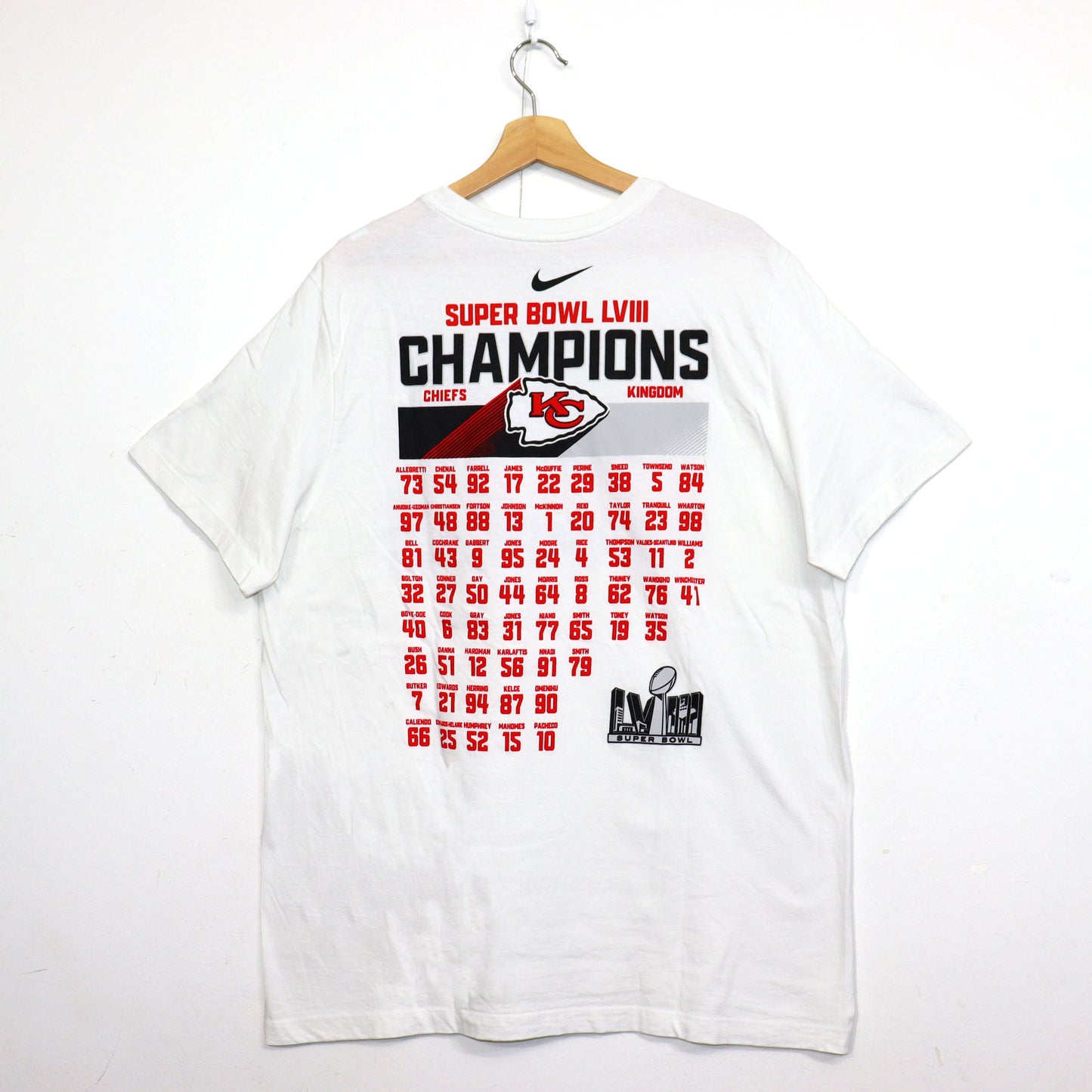 used : (Nike) KC Chiefs Super Bowl Champs S/S Tee